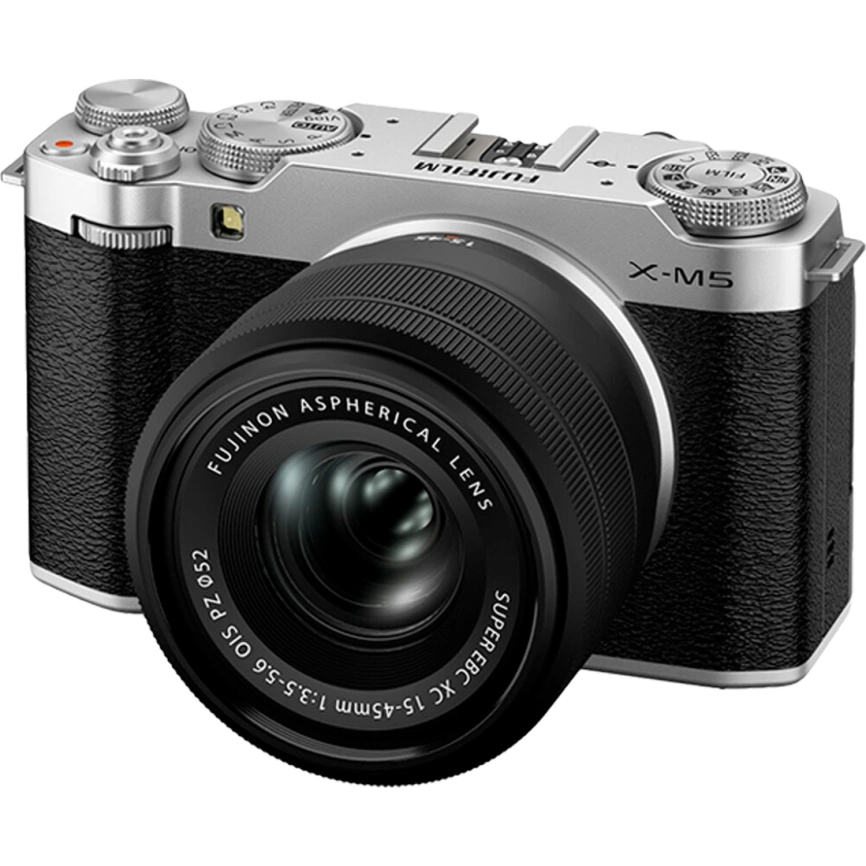 Фотоаппарат со сменной оптикой Fujifilm X-M5 Kit XC 15-45mm OIS PZ Silver фото 9