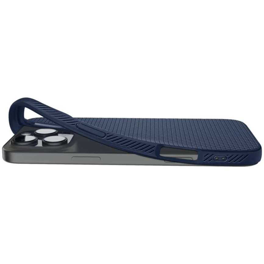 Чехол Spigen Liquid Air для iPhone 16 Pro (ACS08118) Navy Blue фото 7