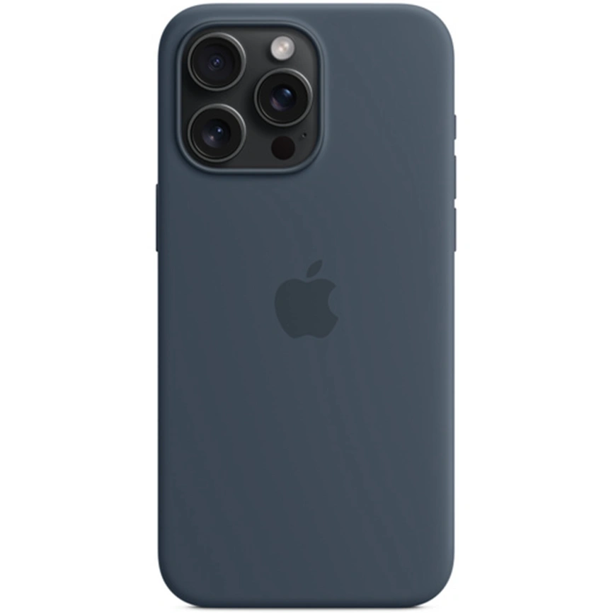 Силиконовый чехол Apple MagSafe для iPhone 15 Pro Storm Blue фото 3