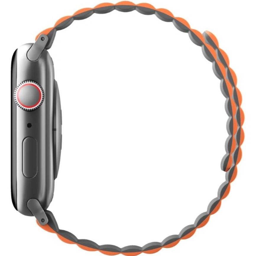 Ремешок Uniq Revix reversible Magnetic для Apple Watch 44/45/49 Grey/Orange фото 3