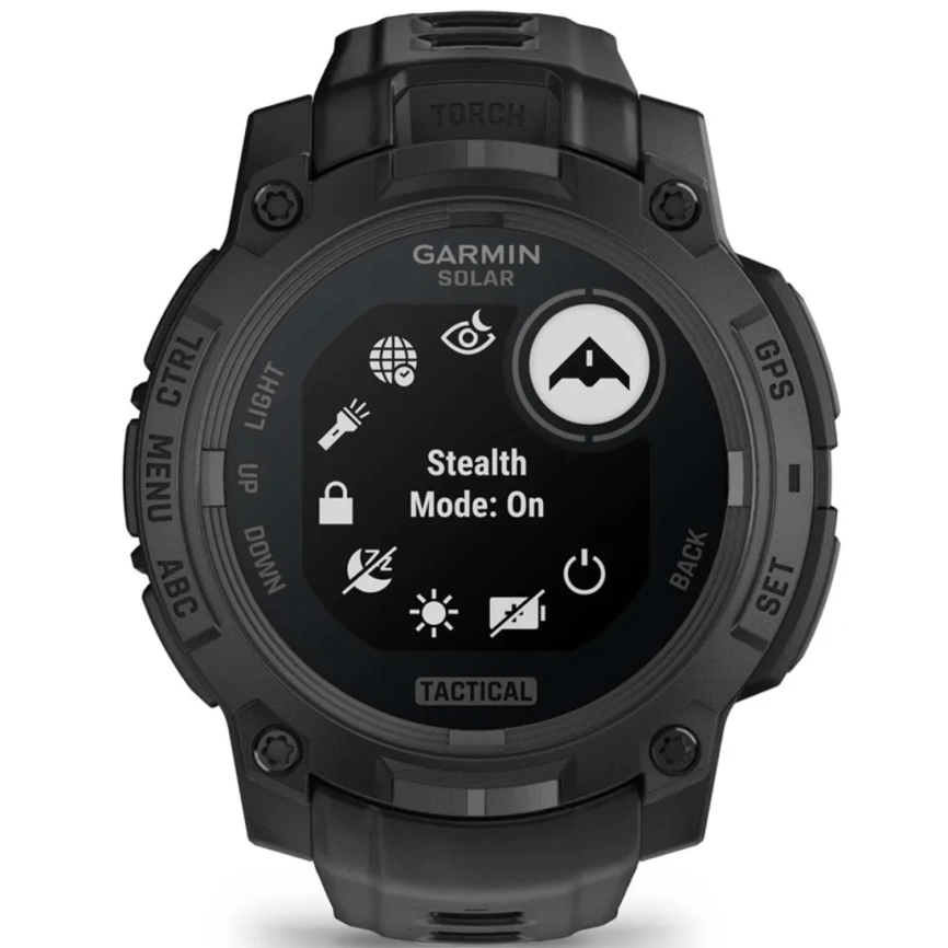 Смарт-часы Garmin Instinct 3 45mm Solar Tactical Edition Black with Black Band (010-02934-50) фото 7