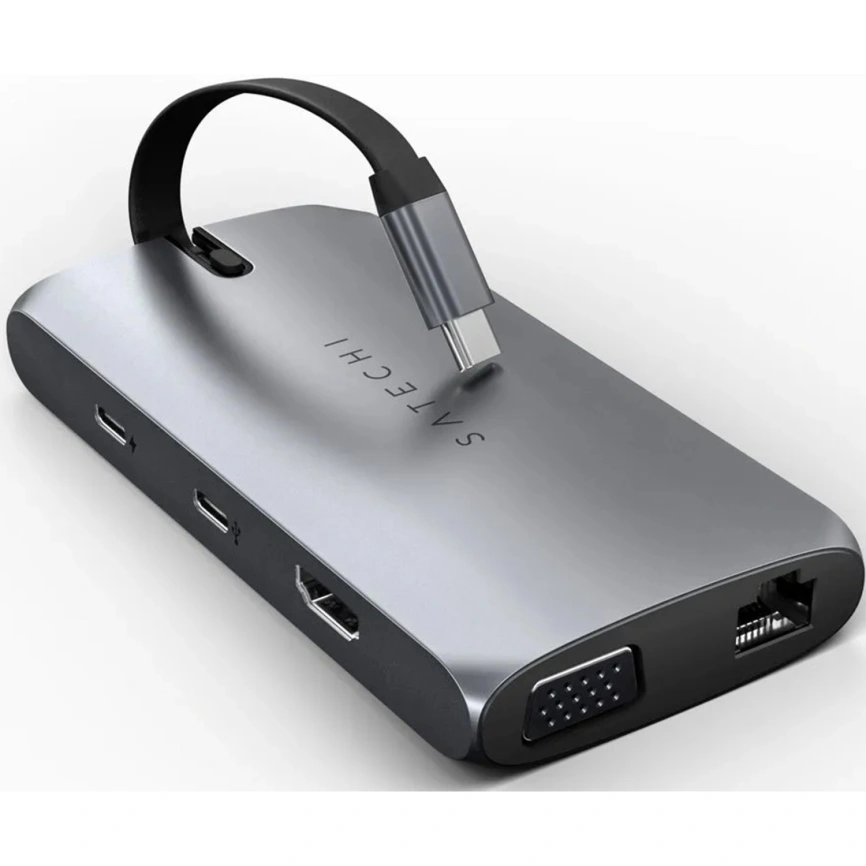 Хаб Satechi USB-C 8 в 1 (ST-UCMBAM) Space Gray фото 1