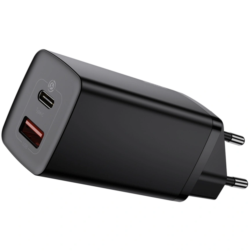 Сетевое зарядное устройство Baseus 65W USB-A/USB-C CCGAN2L-B01 Black фото 1