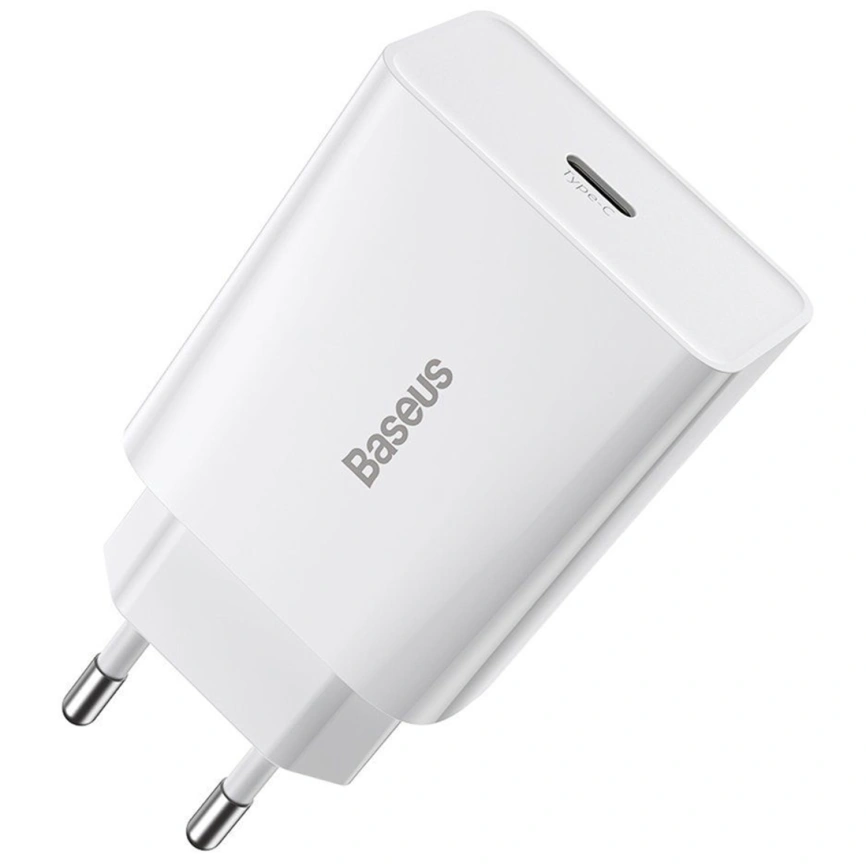 Сетевое зарядное устройство Baseus 20W USB-C CCFS-SN01 White фото 1