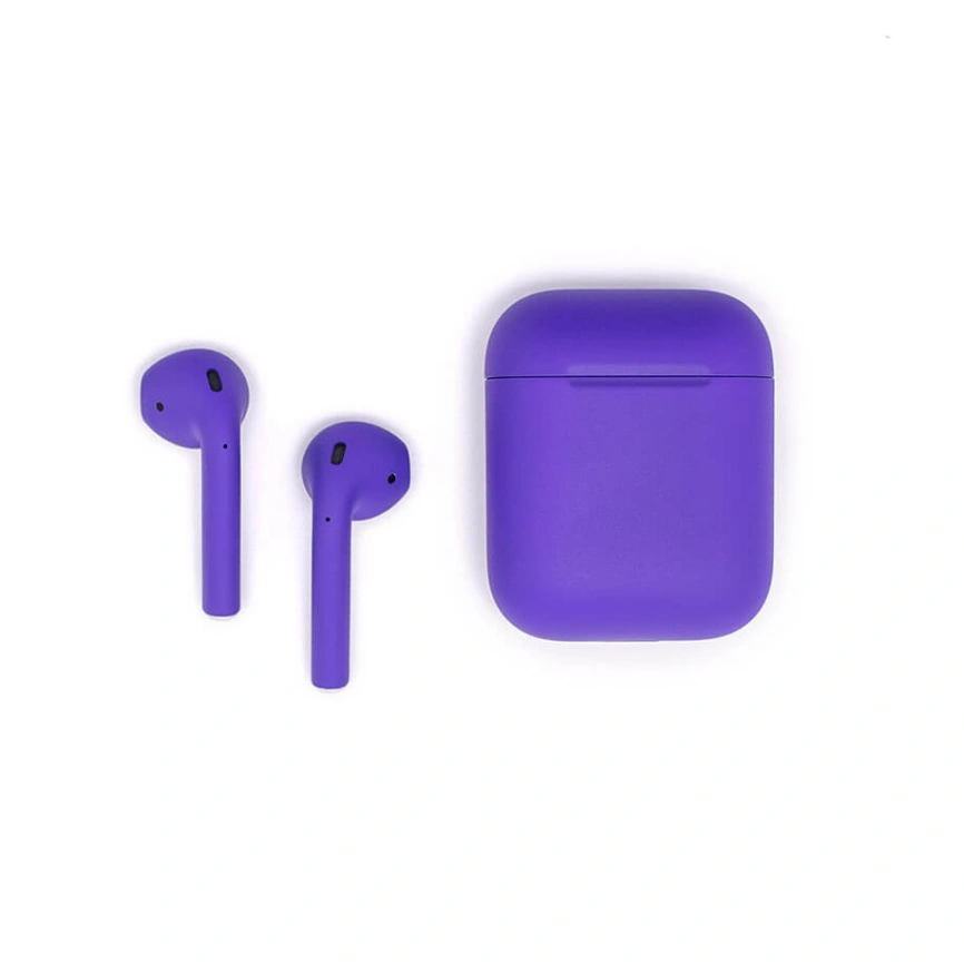 Наушники Apple AirPods 2 Color (MRXJ2) в футляре с возможностью беспроводной зарядки TOTAL Фиолетовый матовый фото 2