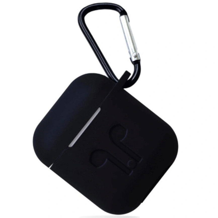 Силиконовый чехол Gurdini для AirPods 2 Black фото 1