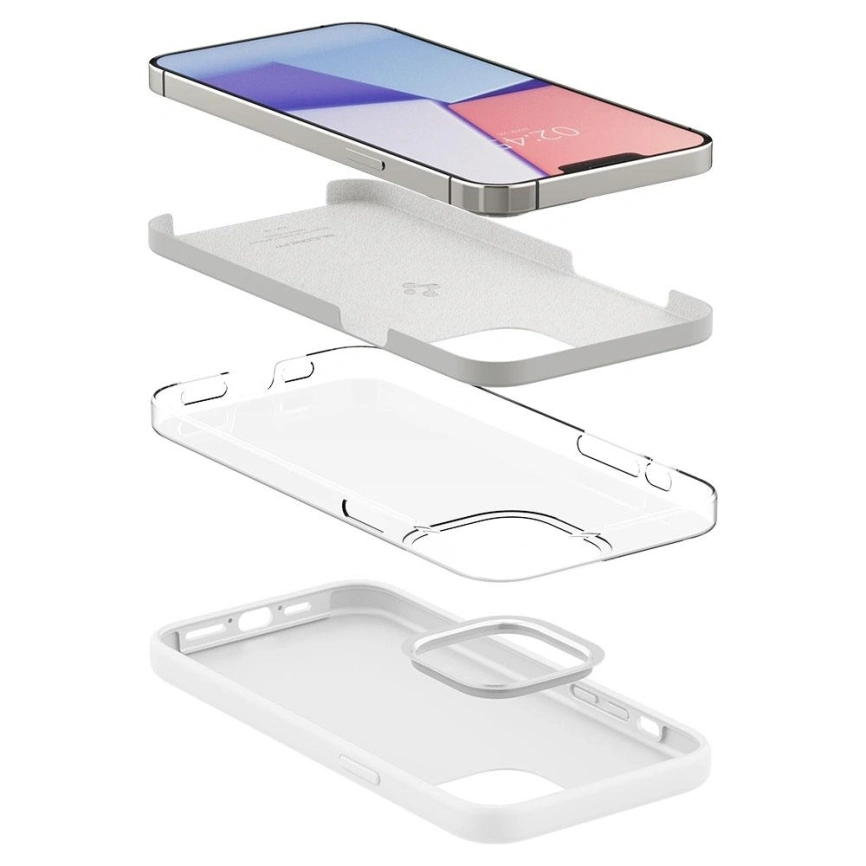 Чехол Spigen Silicone Fit для iPhone 13 Pro (ACS03284) White фото 6