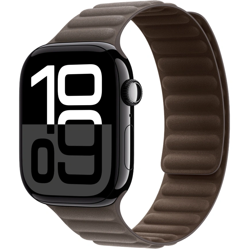 Смарт-часы Apple Watch Series 10 46mm Jet Black Aluminum Case with Dark Taupe Magnetic Link M/L фото 1