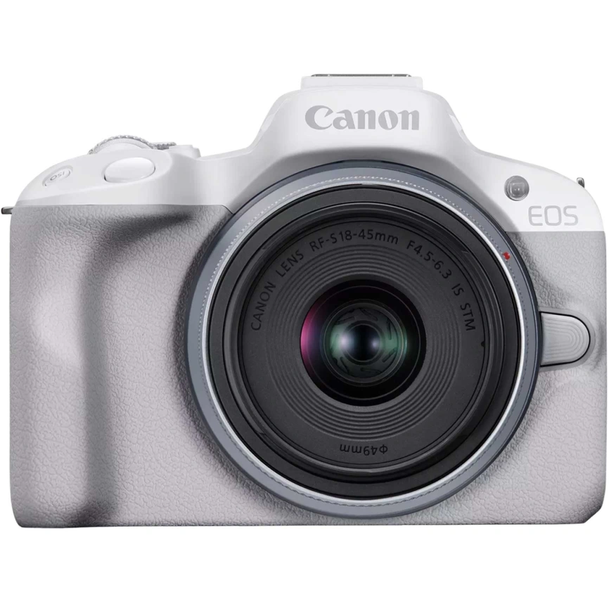 Фотоаппарат Canon EOS R50 Kit RF-S 18-45mm White фото 1