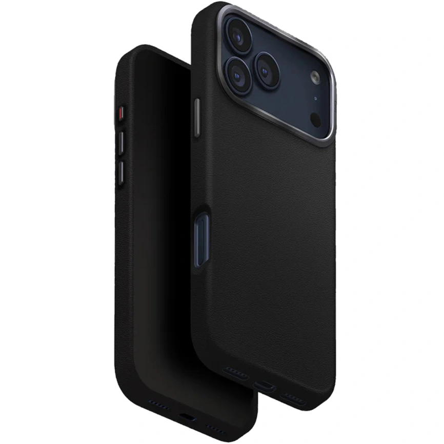 Чехол Uniq Lyden Premium Leatherette Case with MagClick для iPhone 17 Pro Max Dallas Black фото 1
