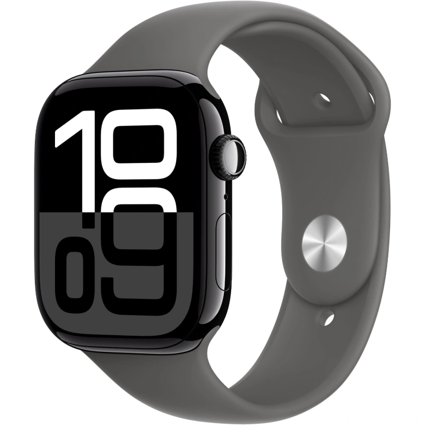 Смарт-часы Apple Watch Series 10 42mm Jet Black Aluminum Case with Stone Gray Sport Band S/M фото 1