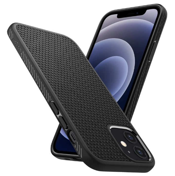 Чехол Spigen Liquid Air для iPhone 12/12 Pro (ACS01701) Black фото 8