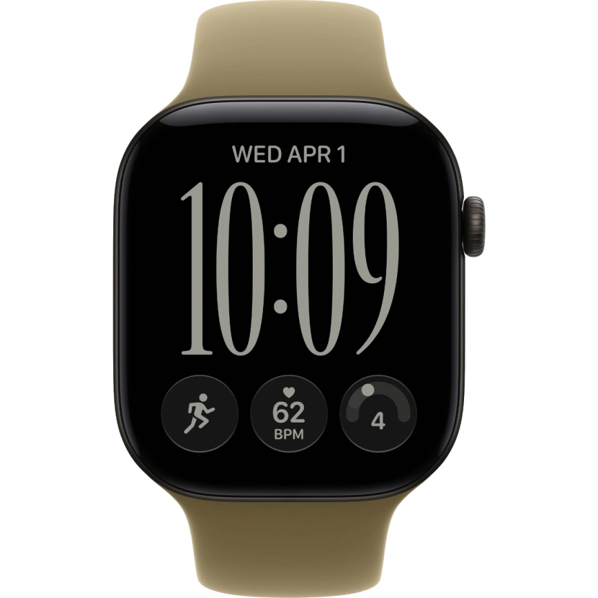 Смарт-часы Apple Watch Series 12 42mm Black Aluminum Case with Olive Sport Band M/L фото 3