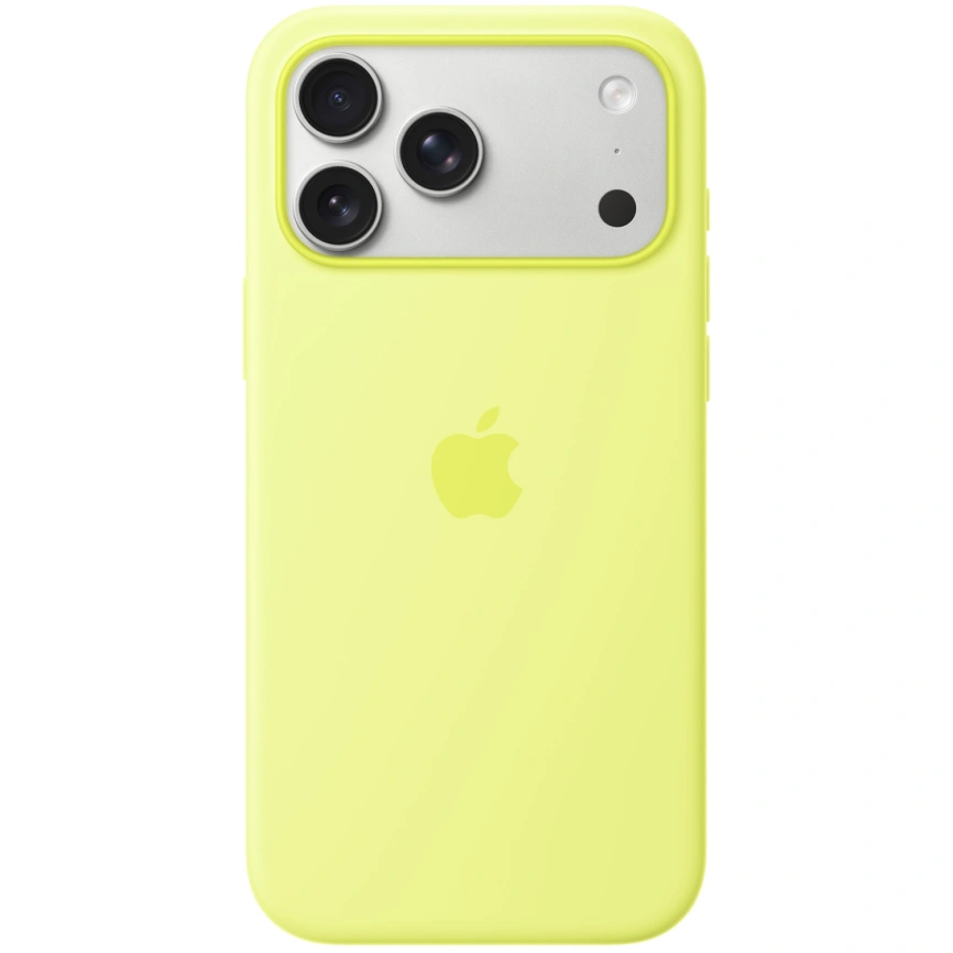 Чехол Apple Silicone Case with MagSafe для iPhone 17 Pro Neon Yellow фото 1
