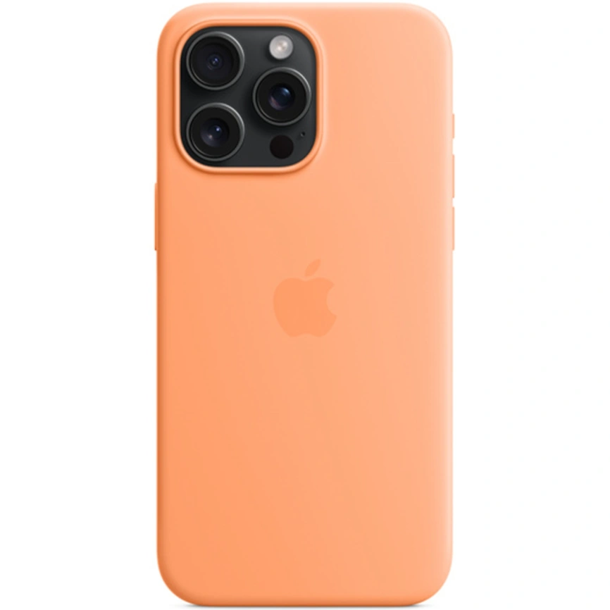 Силиконовый чехол Apple MagSafe для iPhone 15 Pro Max Orange Sorbet фото 2