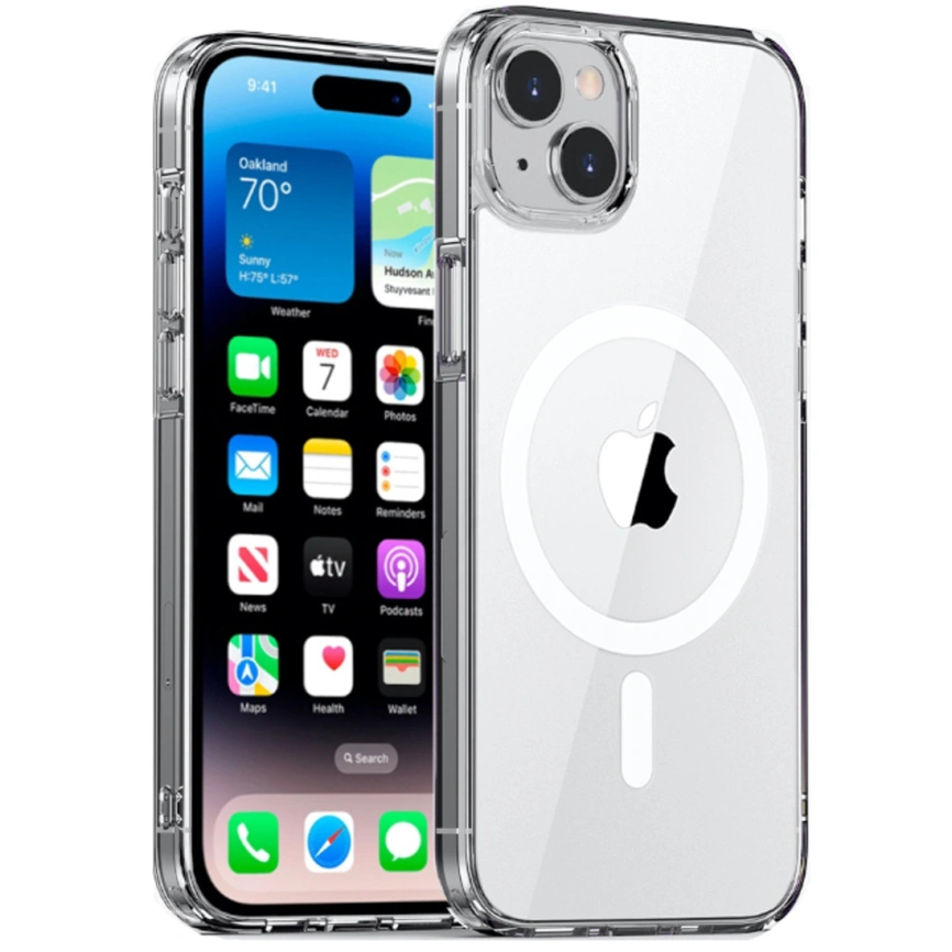 Чехол Gurdini Alba Series Protective with MagSafe для iPhone 15 Clear фото 1