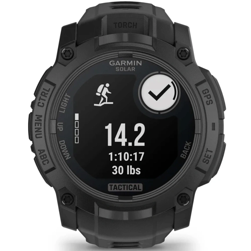 Смарт-часы Garmin Instinct 3 50mm Solar Tactical Edition Black with Black Band (010-02935-50) фото 7
