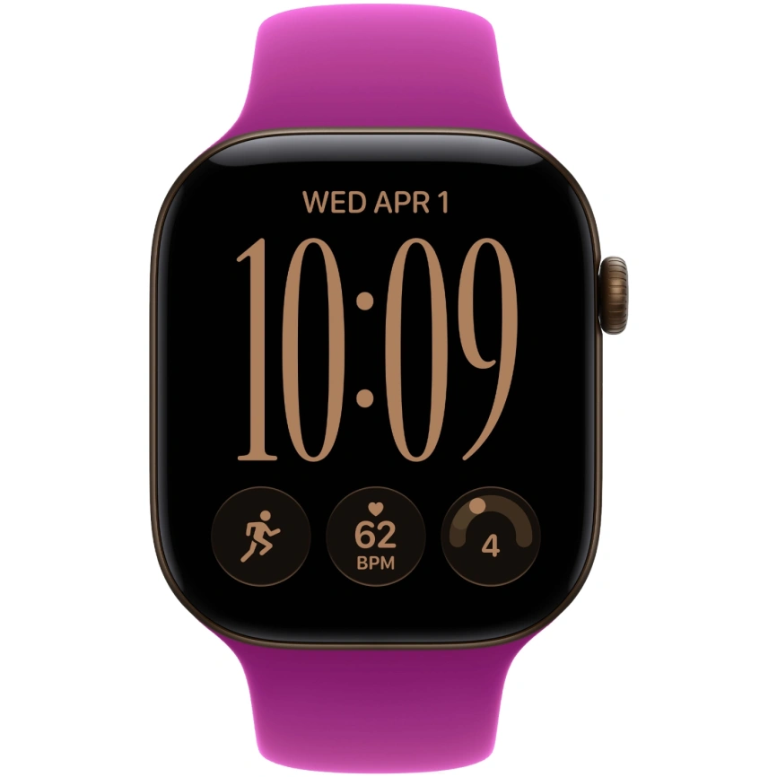 Смарт-часы Apple Watch Series 12 42mm Dark Bronze Aluminum Case with Magenta Sport Band S/M фото 3