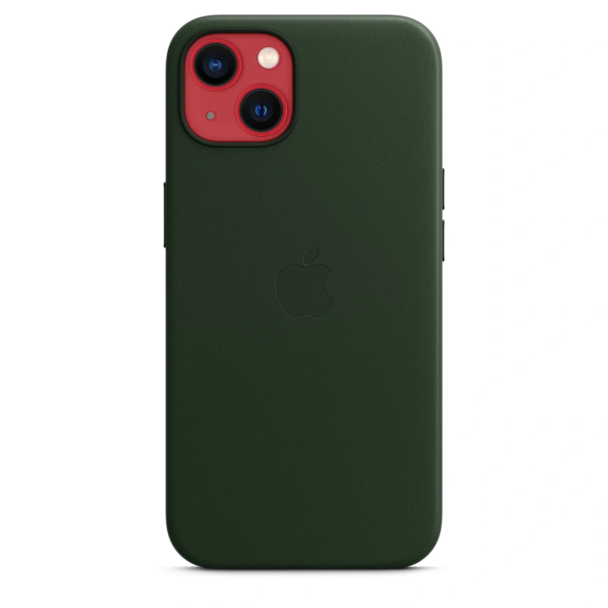 Кожаный чехол Apple MagSafe для iPhone 13 Зелёная секвойя фото 8