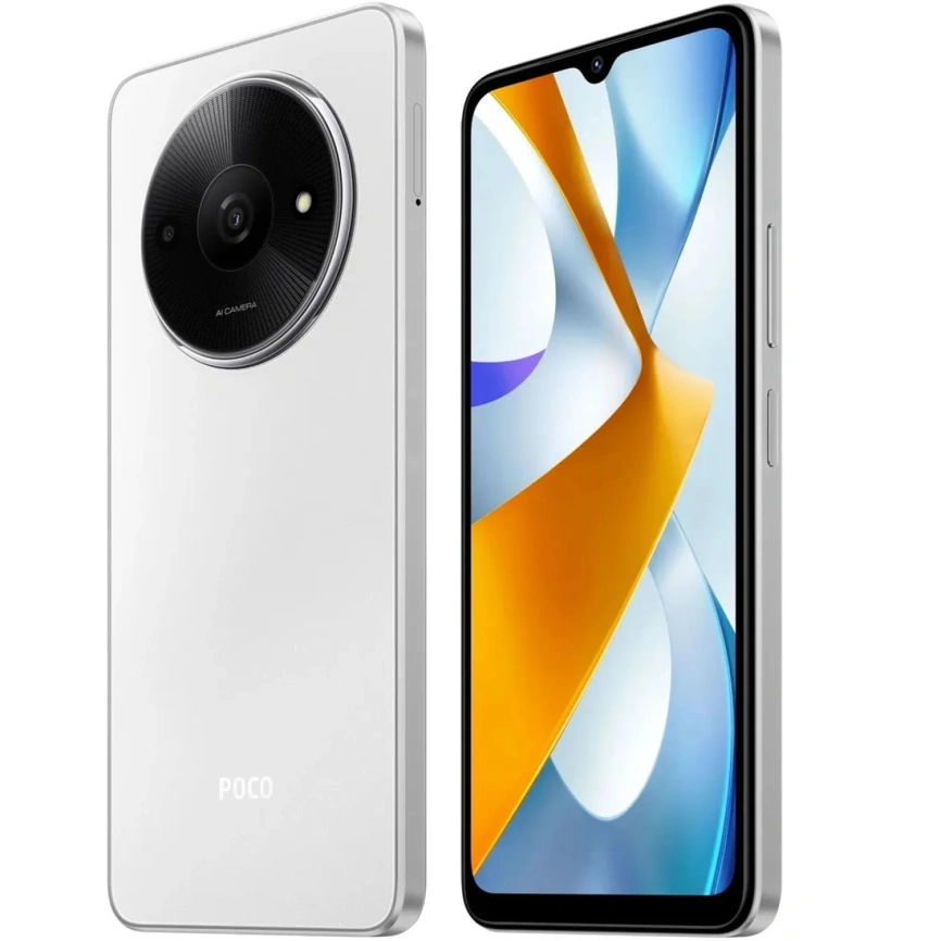 Смартфон Xiaomi Poco C61 4/128Gb White Global Version фото 4