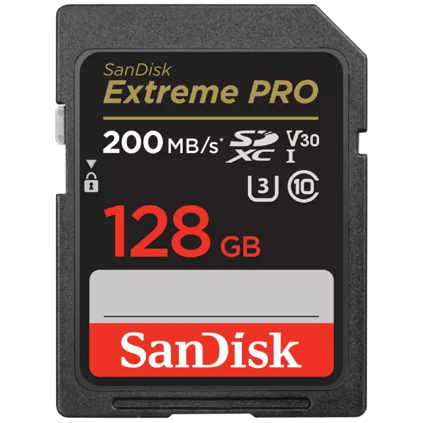 Карта памяти Sandisk Extreme Pro 128GB SDXC Class 10/V30/U3 SDSDXXD-128G-GN4IN фото 1
