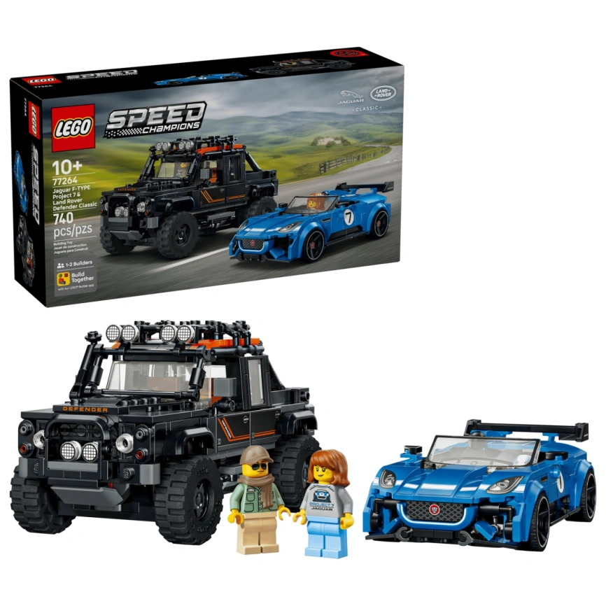 Конструктор LEGO Speed Champions Jaguar F-TYPE Project 7 & Land Rover Defender Classic 77264 фото 1