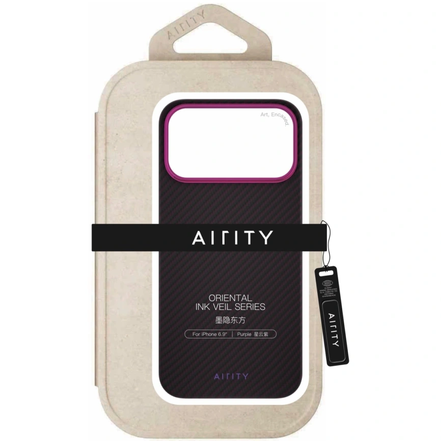 Чехол Airity Oriental Ink Veil Сarbon Fibre для iPhone 18 Pro Max Deep Purple фото 2