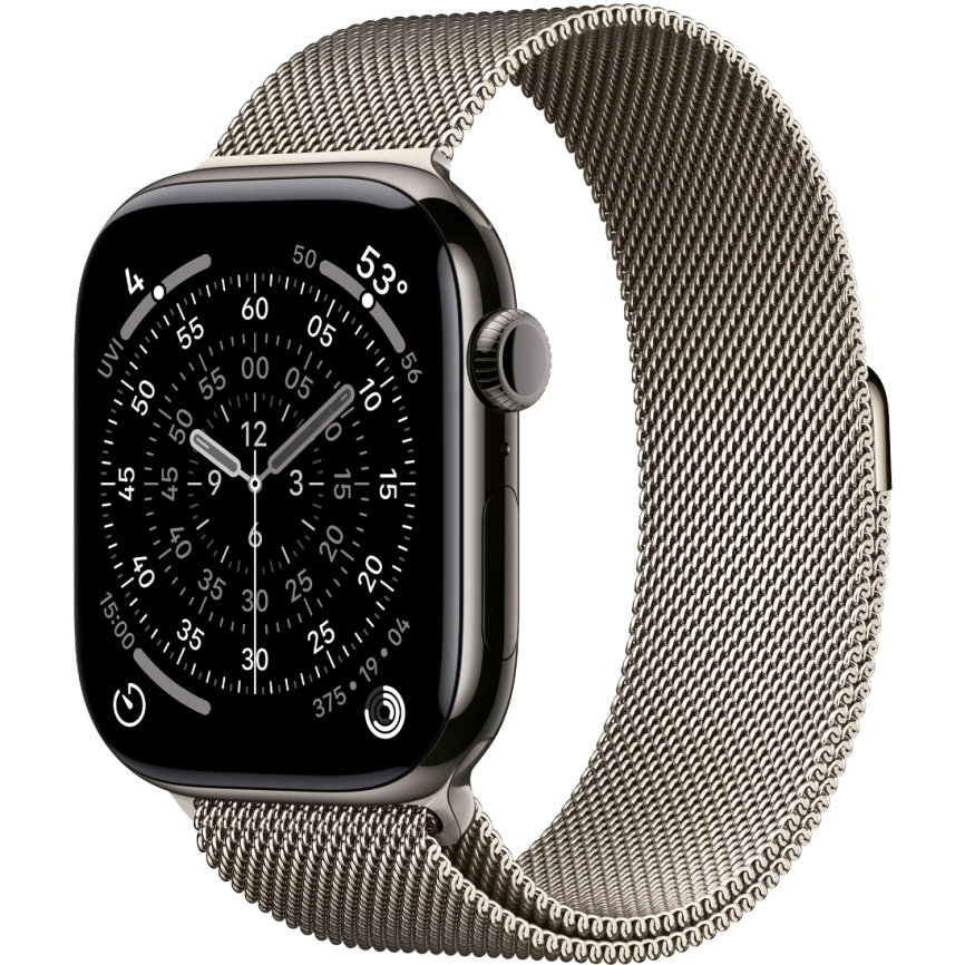 Смарт-часы Apple Watch Series 11 42mm Slate Titanium Case with Natural Milanese Loop фото 1