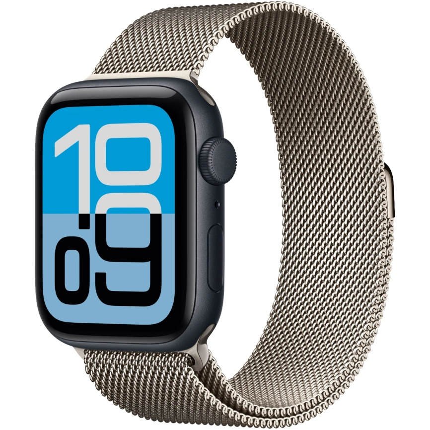 Смарт-часы Apple Watch SE (2025) 40mm Midnight Aluminum Case with Natural Milanese Loop фото 1