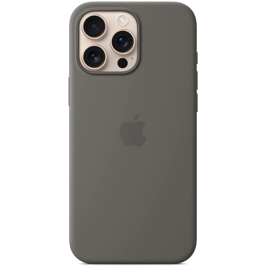 Чехол Apple Silicone Case with MagSafe для iPhone 16 Pro Stone Gray фото 4