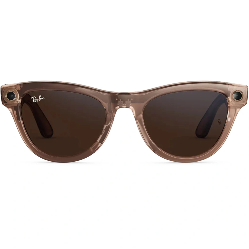 Умные очки Ray-Ban Skyler (Gen 2) Shiny Transparent Peach Standard Clear Brown Transitions фото 5