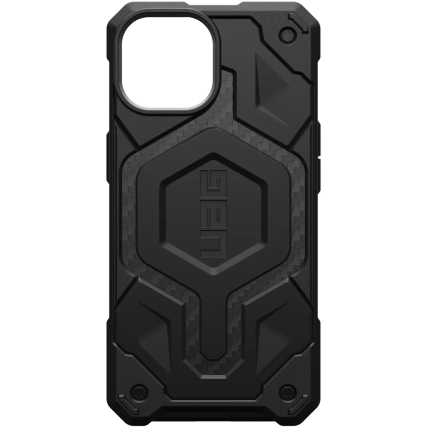 Чехол UAG Monarch Pro with MagSafe для iPhone 15 Carbon Fiber (114219114242) фото 1