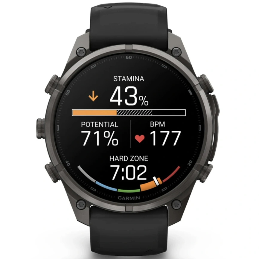 Смарт-часы Garmin Fenix 9 Pro 47mm Amoled (010-04336-16) Carbon Gray DLC Titanium with Black/Pebble Gray Silicone Band фото 10