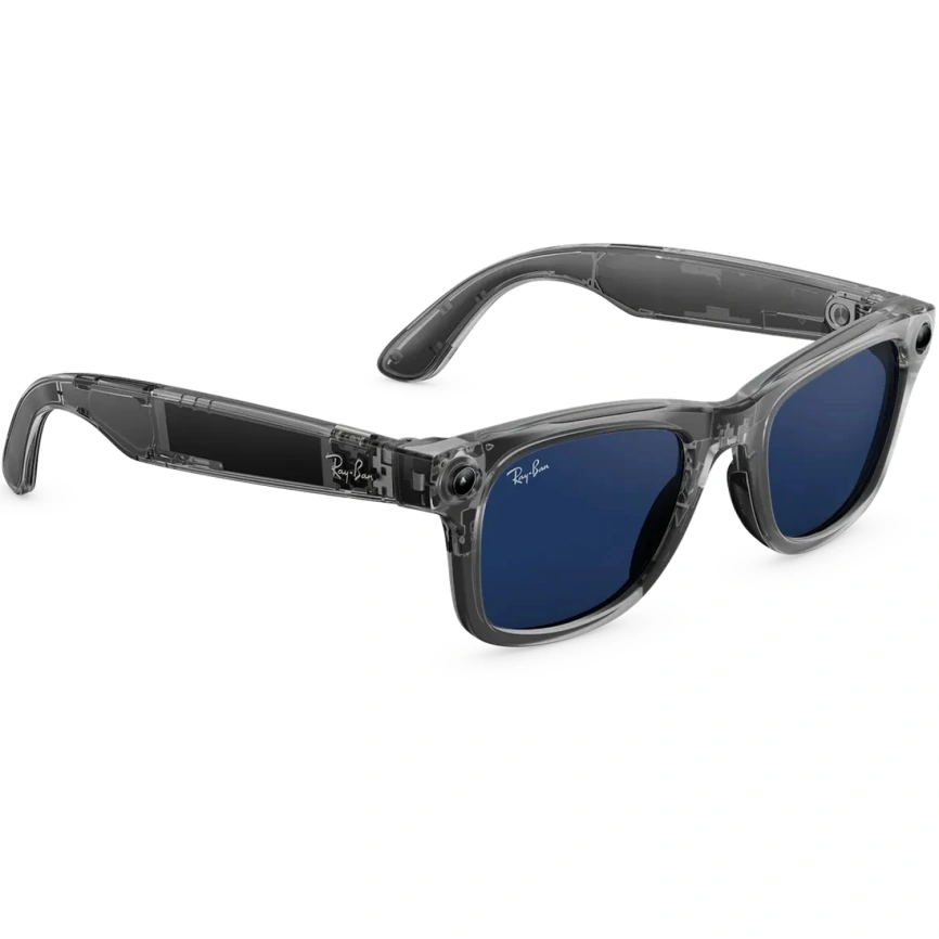 Умные очки Ray-Ban Wayfarer (Gen 2) Shiny Transparent Grey L Clear to Sapphire Transitions фото 5