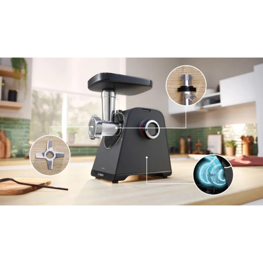 Мясорубка Bosch MFWS640B Black фото 2
