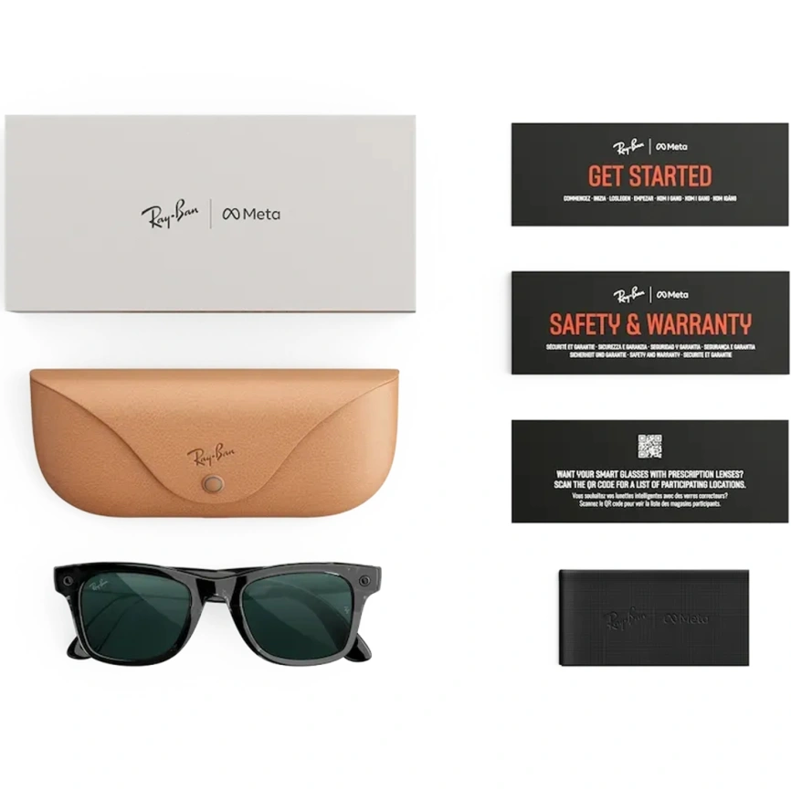 Умные очки Ray-Ban Wayfarer (Gen 3) Transparent Black Standard Transitions Aquamarine фото 7