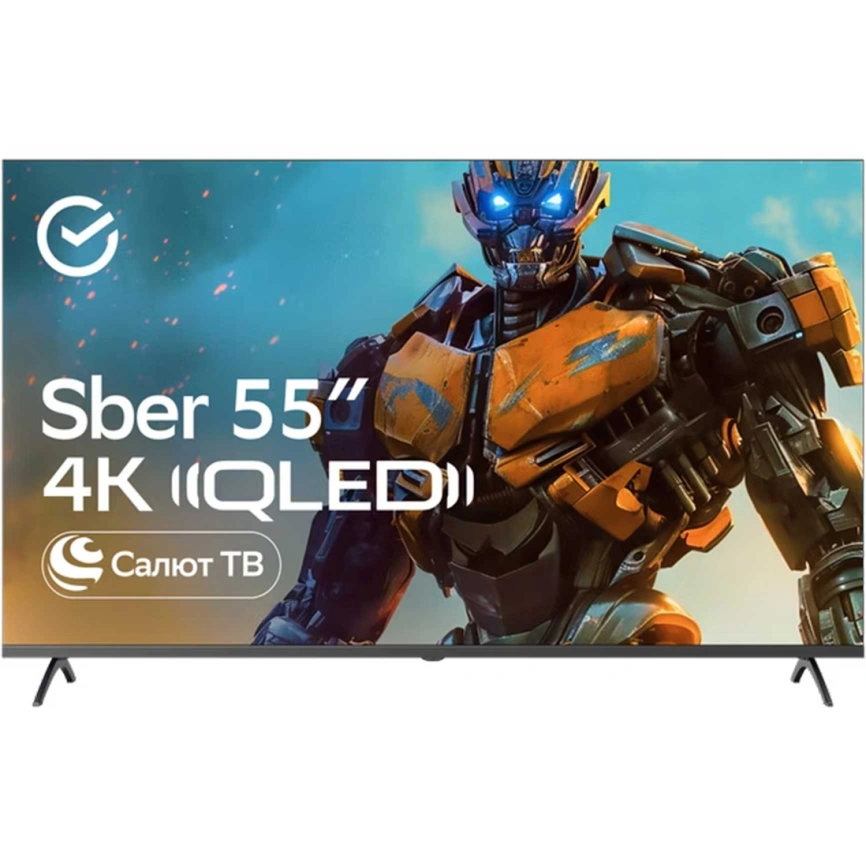 Телевизор Sber 55" QLED 4K UHD Салют ТВ (SDX-55UQ6000DGA) фото 1