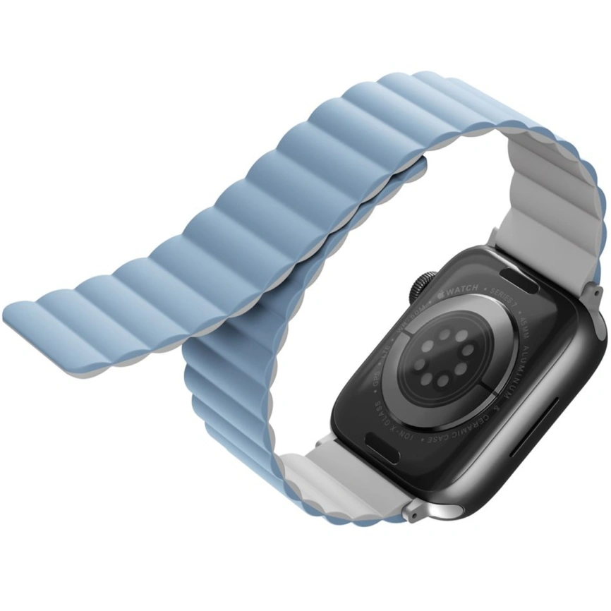 Ремешок Uniq Revix reversible Magnetic для Apple Watch 38/40/41 White/Arctic Blue фото 3