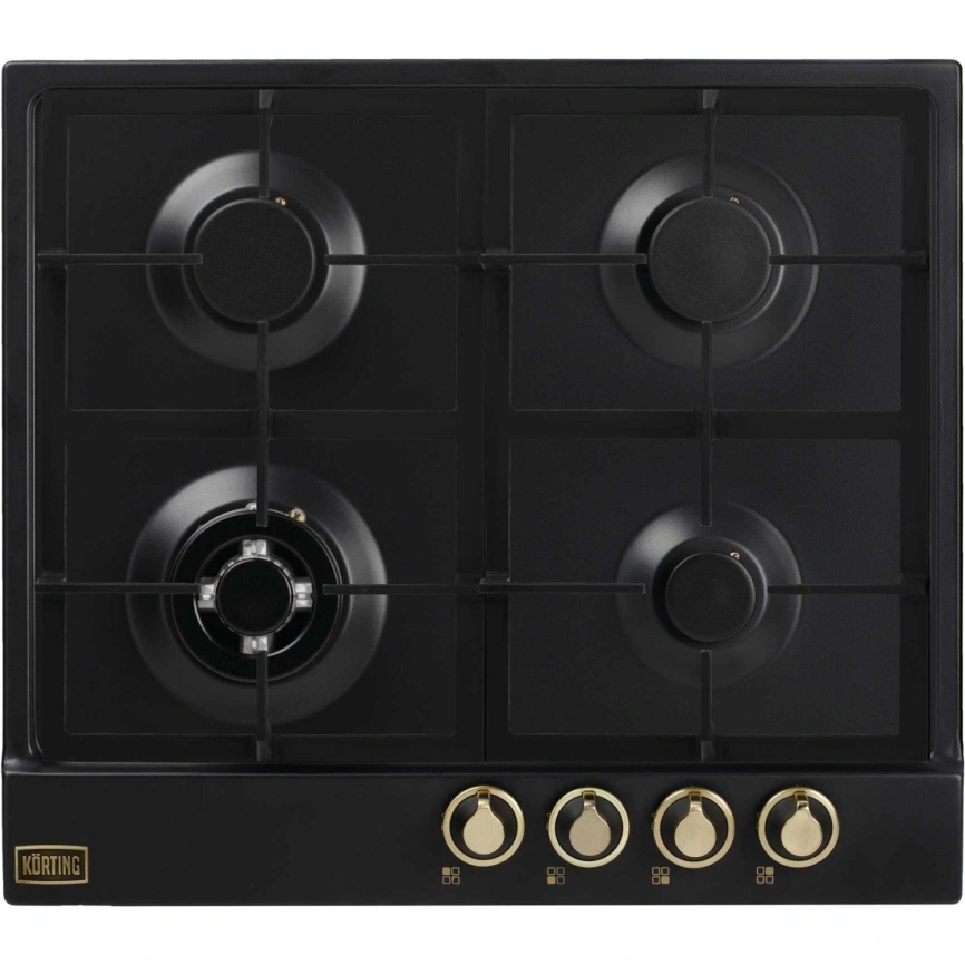 Газовая варочная панель Korting HG 661 CTGN Matte Black фото 1