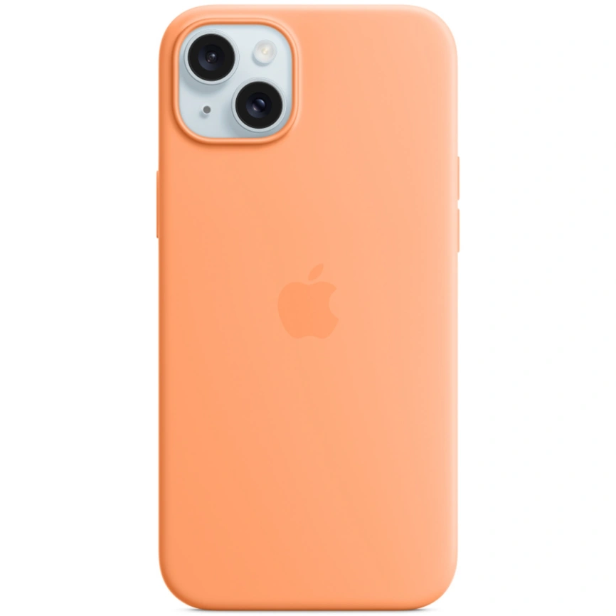 Силиконовый чехол Apple MagSafe для iPhone 15 Plus Orange Sorbet фото 2