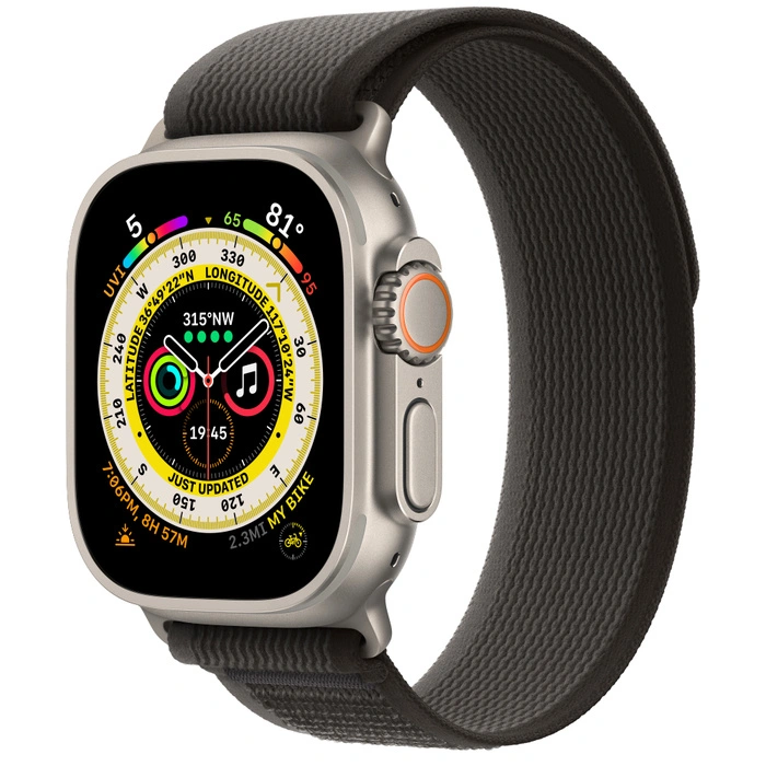 Смарт-часы Apple Watch Ultra GPS + Cellular 49mm Titanium Case with Black/Gray Trail Loop M/L фото 1