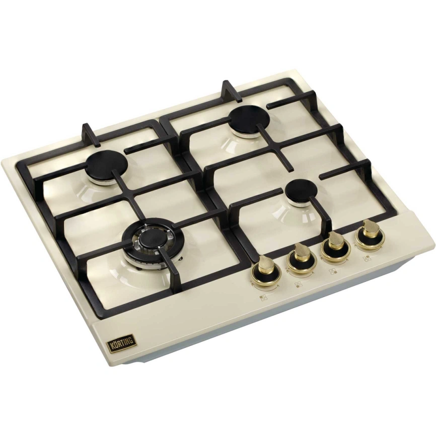 Газовая варочная панель Korting HG 661 CTGB Ivory/Gold фото 3