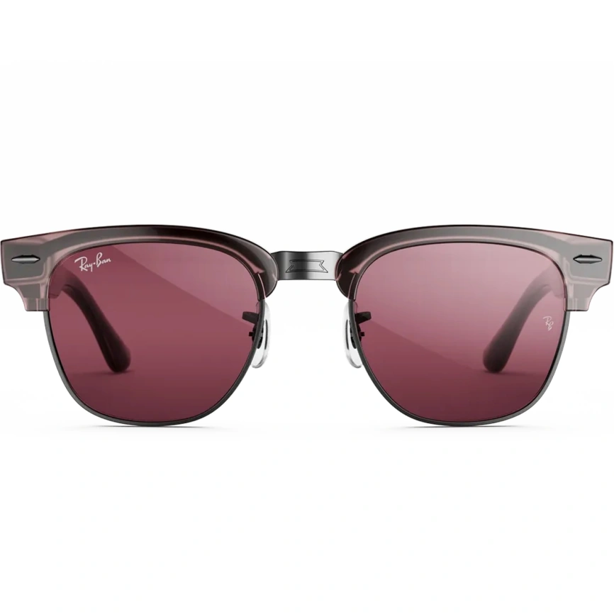 Умные очки Ray-Ban Clubmaster (audio) Transparent Orchid Standard Transitions Ruby фото 5