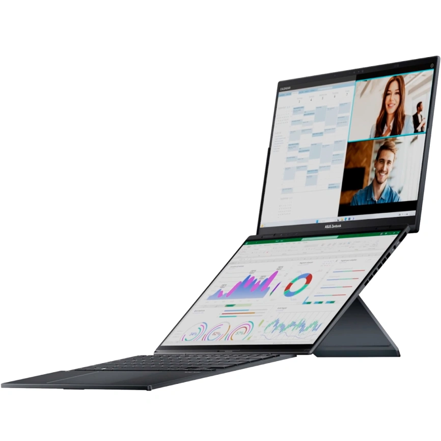 Ноутбук ASUS Zenbook Duo UX8406MA-QL182W 14 FHD OLED/ i7-155U Ultra/32GB/1TB SSD (90NB12U1-M00RA0) Inkwell Gray фото 3