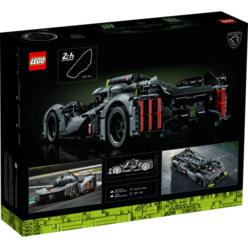 Конструктор LEGO Technic PEUGEOT 9X8 24H Le Mans Hybrid Hypercar 42156 фото 7