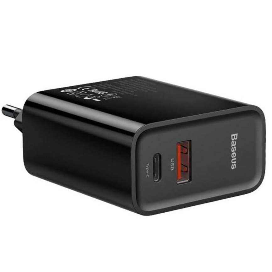 Сетевое зарядное устройство Baseus 20W USB-A/USB-C CCFS-C01 Black фото 2