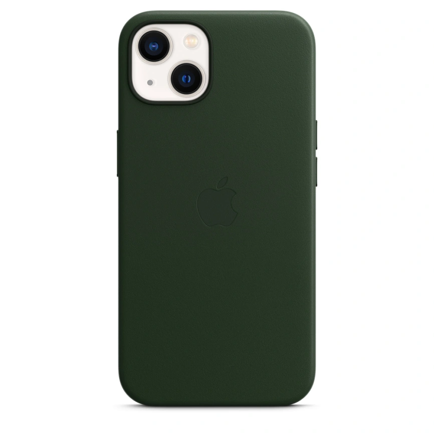 Кожаный чехол Apple MagSafe для iPhone 13 Зелёная секвойя фото 4