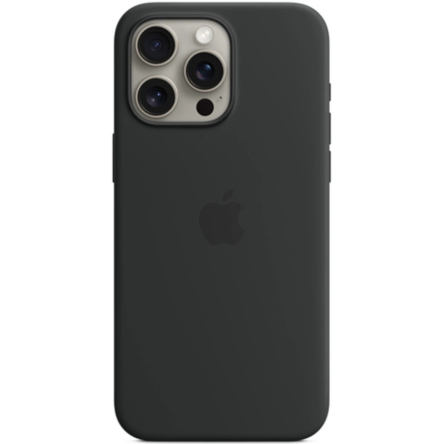 Силиконовый чехол Apple MagSafe для iPhone 15 Pro Black фото 4