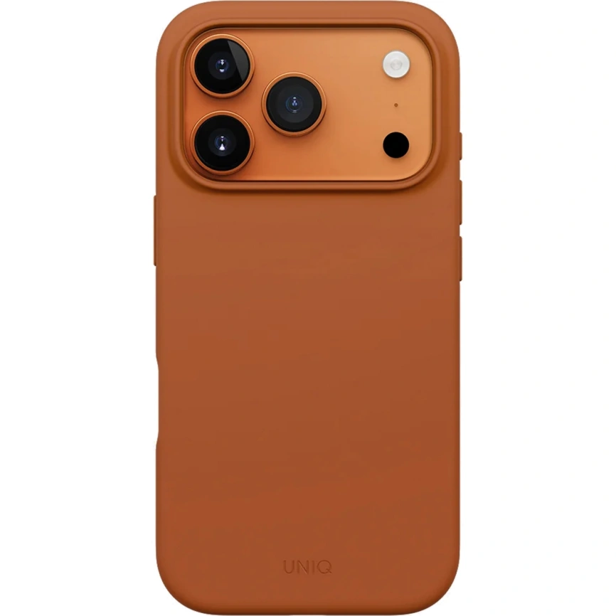 Чехол Uniq Lino Hybrid Silicone Case with MagClick для iPhone 17 Pro Max Sunset Orange фото 2