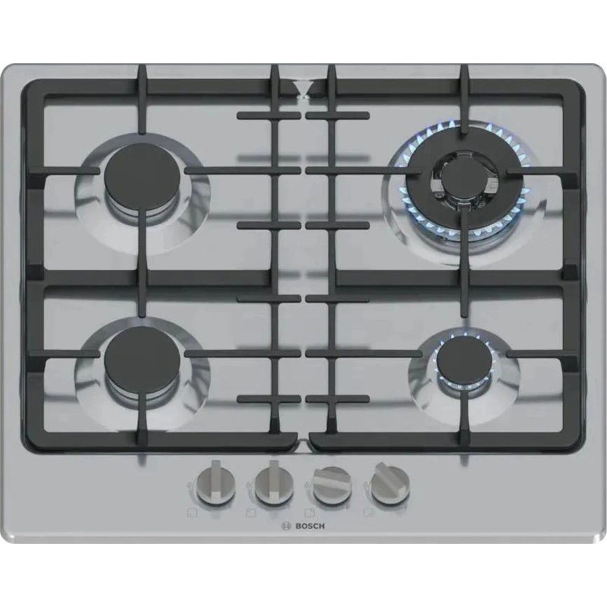 Газовая варочная панель Bosch Serie 4 PGH6B5K90R Stainless Steel фото 1